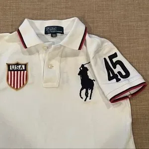 POLO RALPH LAUREN リンリンさま専用 White Polo shirt with blue accents brand POLO RALPH LAUREN